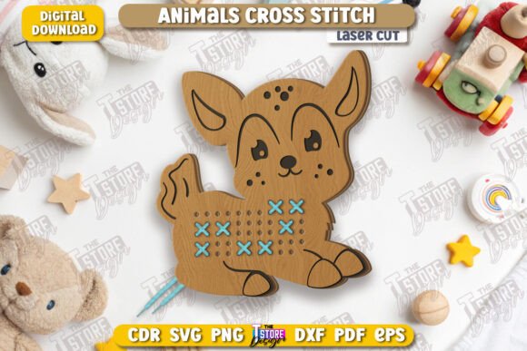 Cross Stitch Deer: Montessori Laser Cut Design Review