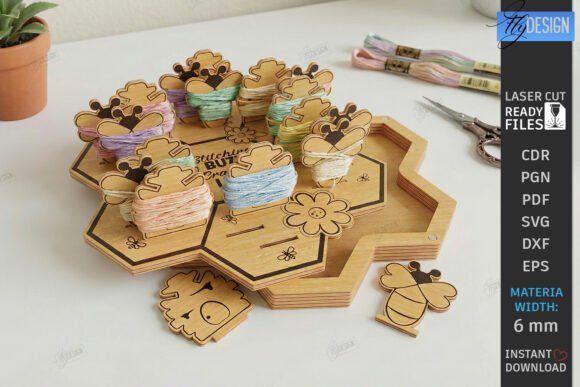 Embroidery Floss Organizer Laser Cut
