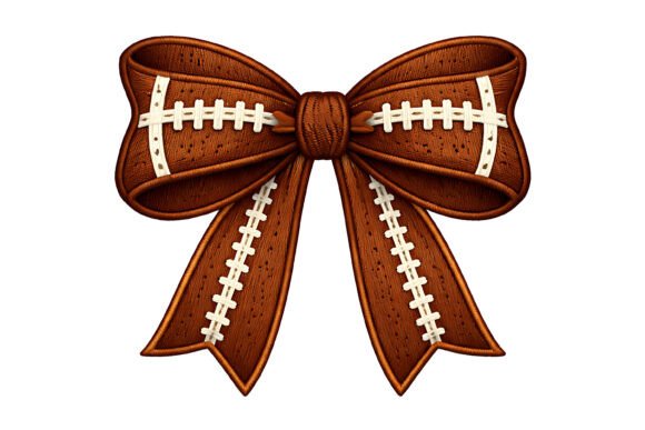 Football Bow Embroidery Sports Design Seasonal Review