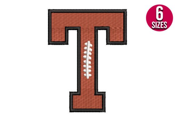 Football Font Alphabet Letter T