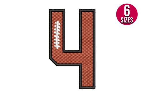 Football Font Number Four 4 Reviewed for Boutique Sweatshirts