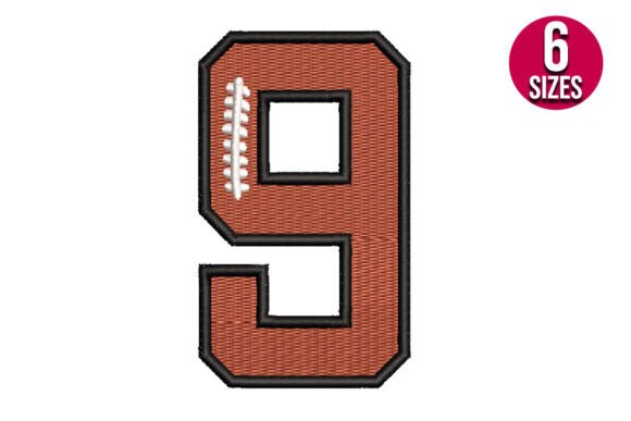 Football Font Number Nine – Embroidery Review for Gifts