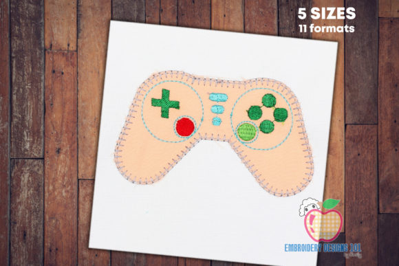 Game Remote Control Applique Pattern for Seasonal Embroidery