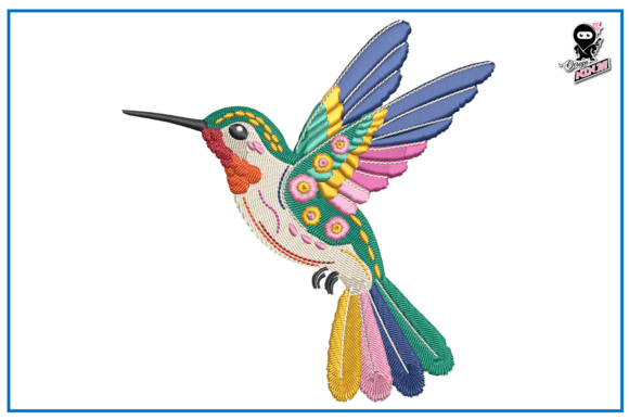 Hummingbird Embroidery Design