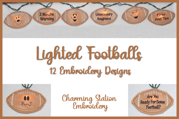 Lighted Footballs – Clever Embroidery with a Glow