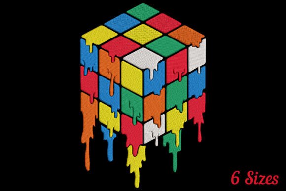 Rubik s Cube Game: Street Art Embroidery