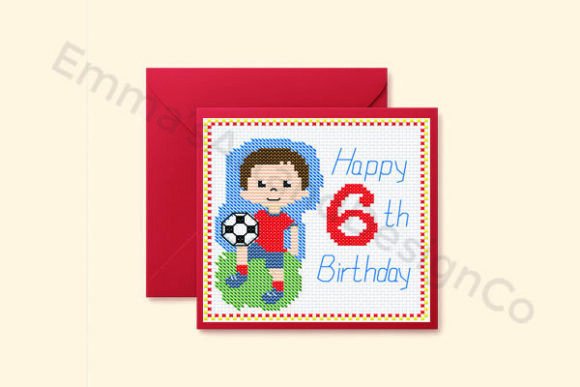 Soccer 6th Birthday Card Cross Stitch Pattern Review
