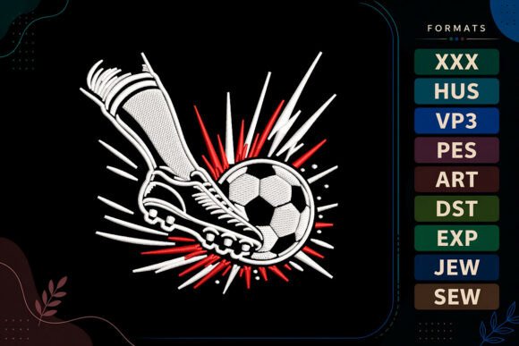 Soccer Kick Football Sports Embroidery Review